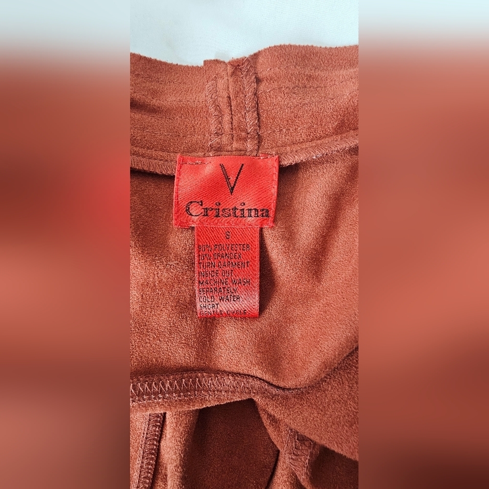 Great faux suede and fur boho jacket. Size S - Picture 7 of 9